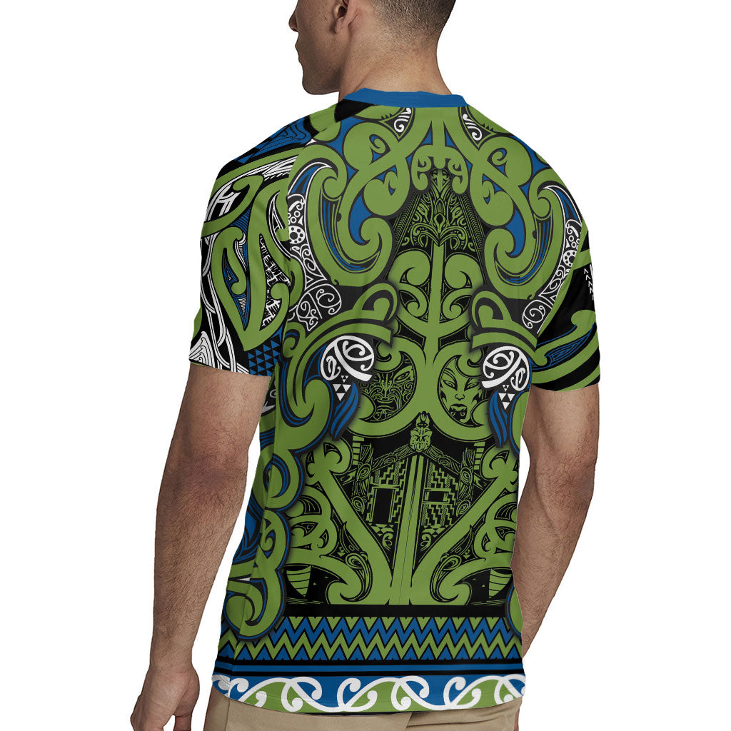 Aotearoa Iwi Whakatohea Rugby Jersey Maori Wharenui House Tribal Pattern LT9 - Polynesian Pride