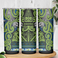 Aotearoa Iwi Whakatohea Skinny Tumbler Maori Wharenui House Tribal Pattern LT9 - Polynesian Pride