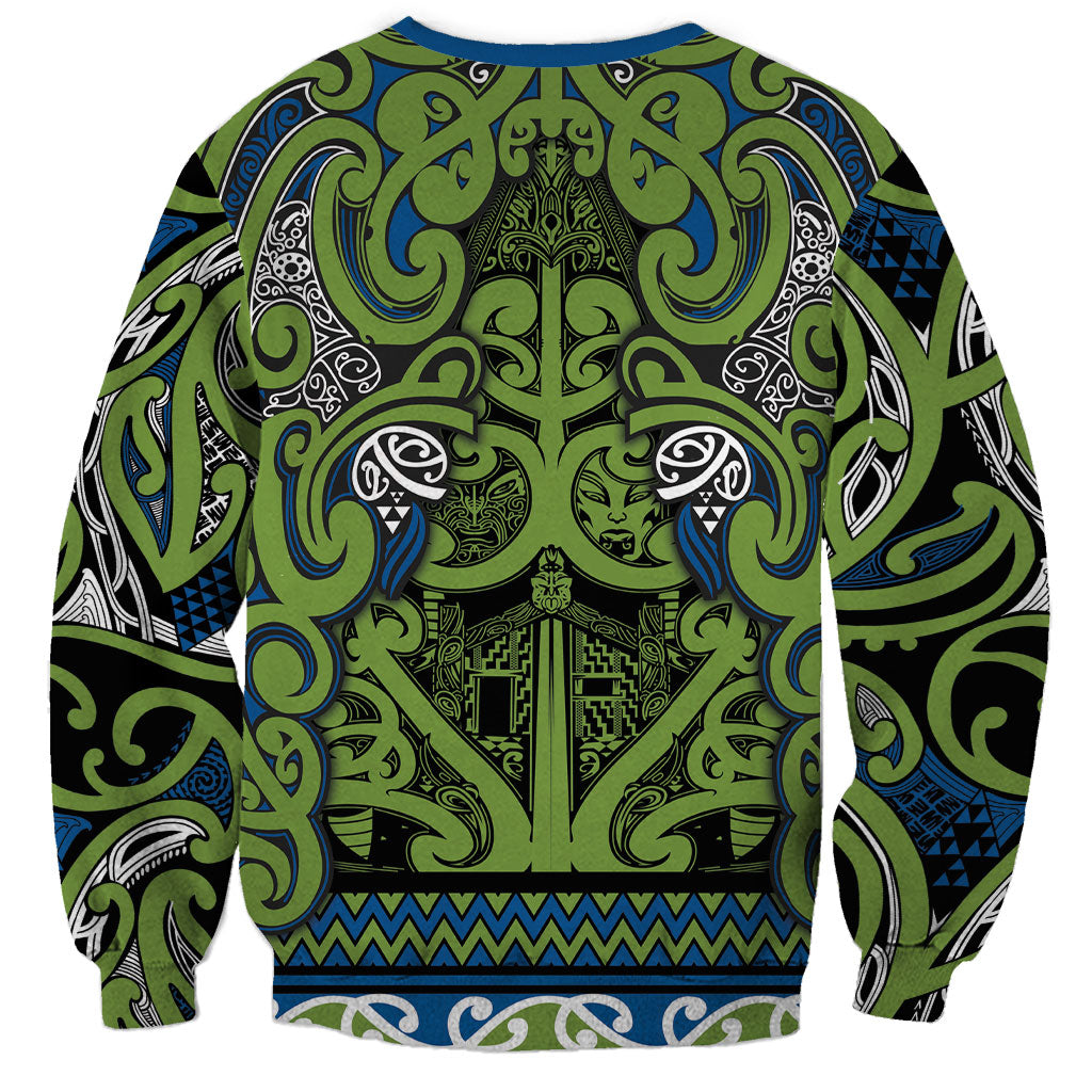 Aotearoa Iwi Whakatohea Sweatshirt Maori Wharenui House Tribal Pattern LT9 - Polynesian Pride