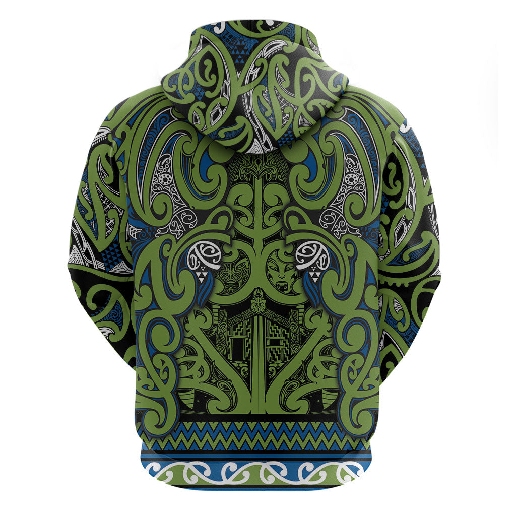 Aotearoa Iwi Whakatohea Zip Hoodie Maori Wharenui House Tribal Pattern LT9 - Polynesian Pride