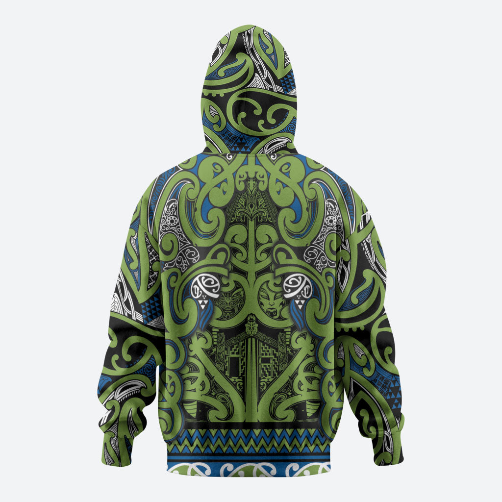 Aotearoa Iwi Whakatohea Zip Hoodie Maori Wharenui House Tribal Pattern LT9 - Polynesian Pride