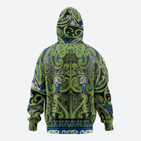 Aotearoa Iwi Whakatohea Zip Hoodie Maori Wharenui House Tribal Pattern LT9 - Polynesian Pride