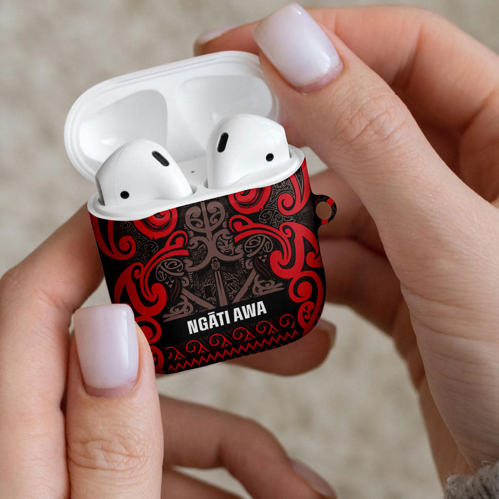 Aotearoa Iwi Ngati Awa AirPods Case Maori Wharenui House Tribal Pattern LT9 - Polynesian Pride