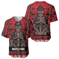 Aotearoa Iwi Ngati Awa Baseball Jersey Maori Wharenui House Tribal Pattern LT9 - Polynesian Pride