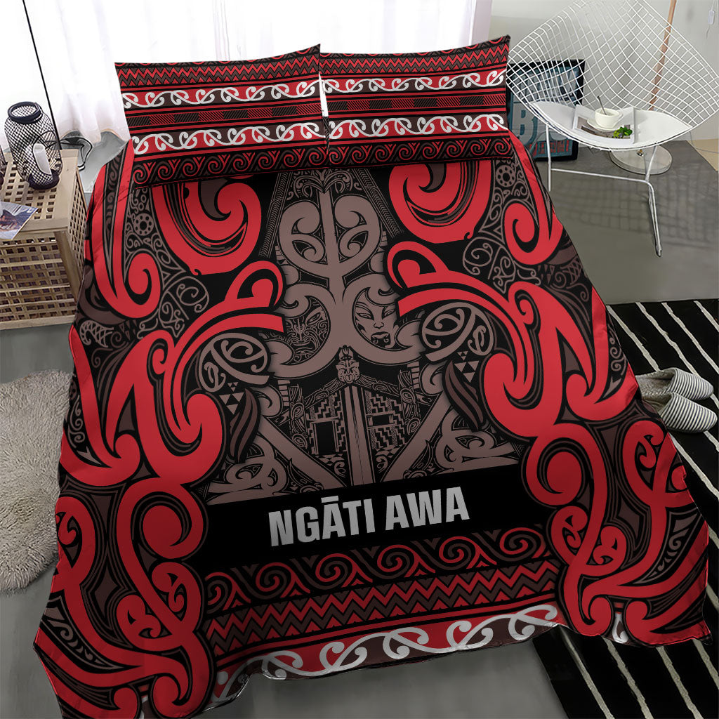 Aotearoa Iwi Ngati Awa Bedding Set Maori Wharenui House Tribal Pattern LT9 - Polynesian Pride