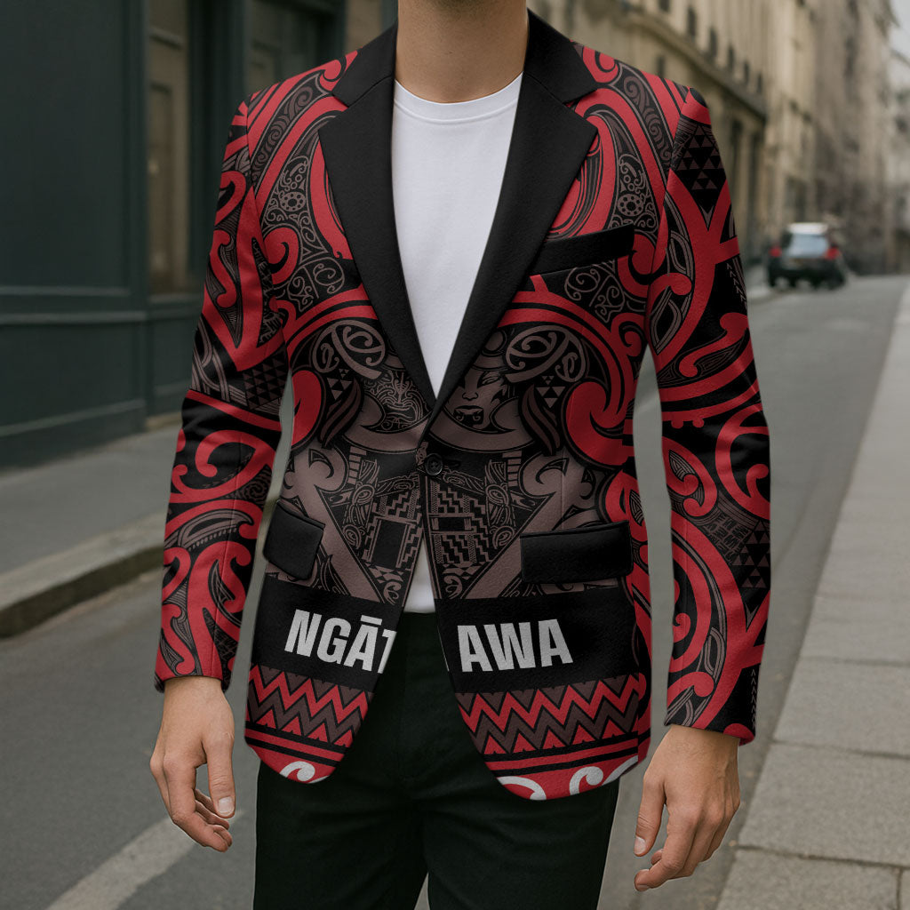 Aotearoa Iwi Ngati Awa Blazer Maori Wharenui House Tribal Pattern LT9 - Polynesian Pride