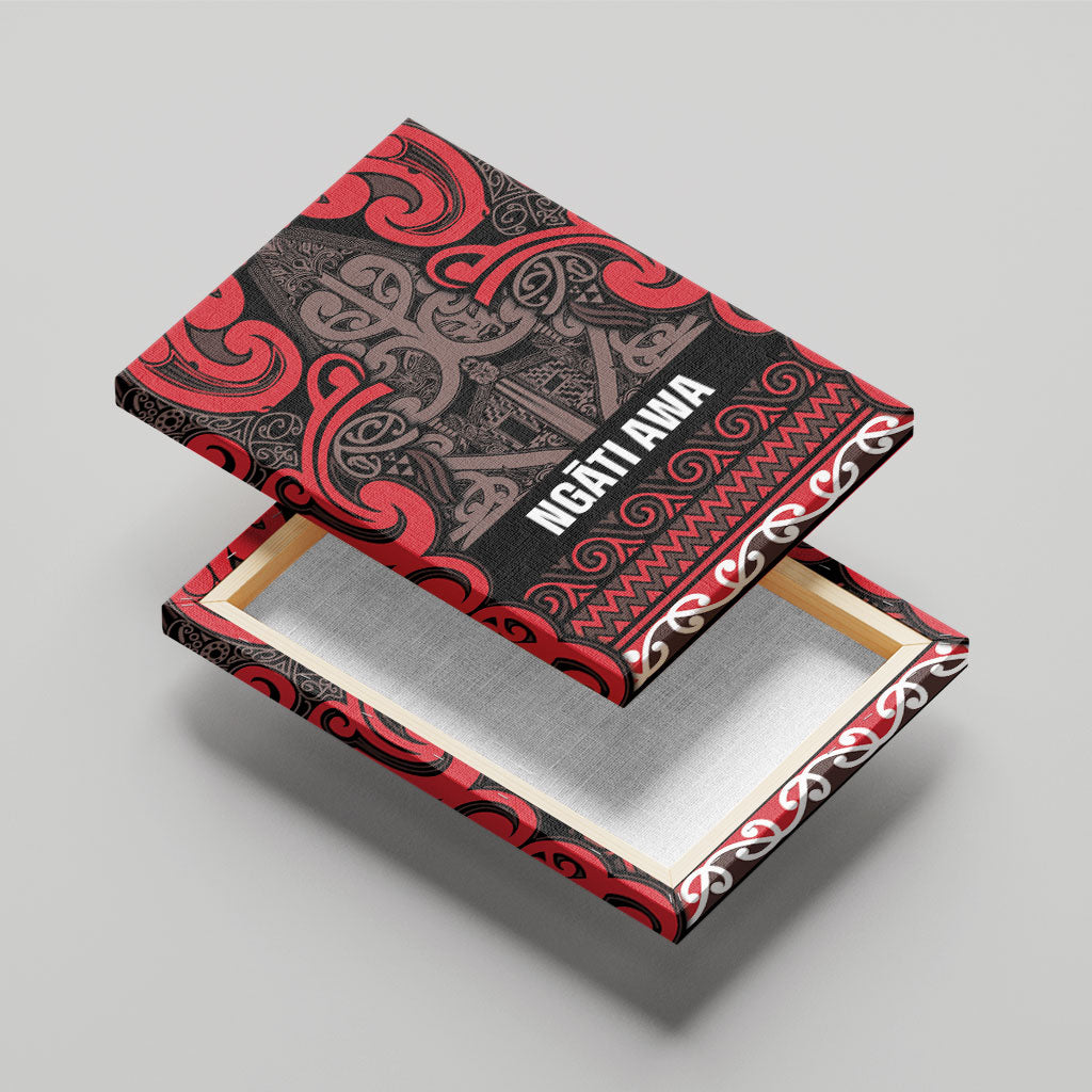 Aotearoa Iwi Ngati Awa Canvas Wall Art Maori Wharenui House Tribal Pattern LT9 - Polynesian Pride