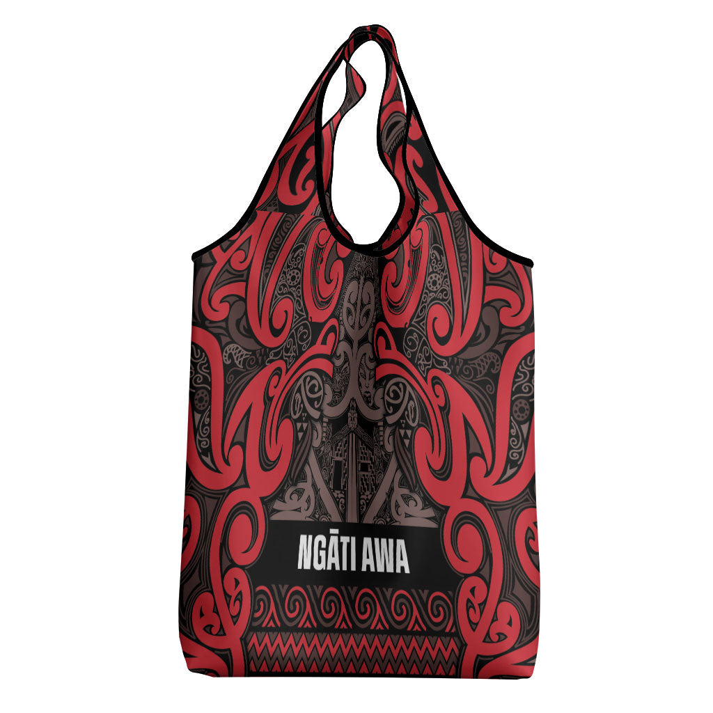 Aotearoa Iwi Ngati Awa Grocery Bag Maori Wharenui House Tribal Pattern LT9 - Polynesian Pride