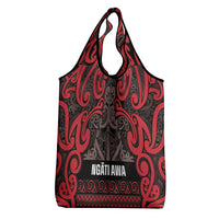 Aotearoa Iwi Ngati Awa Grocery Bag Maori Wharenui House Tribal Pattern LT9 - Polynesian Pride