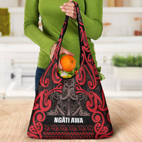 Aotearoa Iwi Ngati Awa Grocery Bag Maori Wharenui House Tribal Pattern LT9 - Polynesian Pride