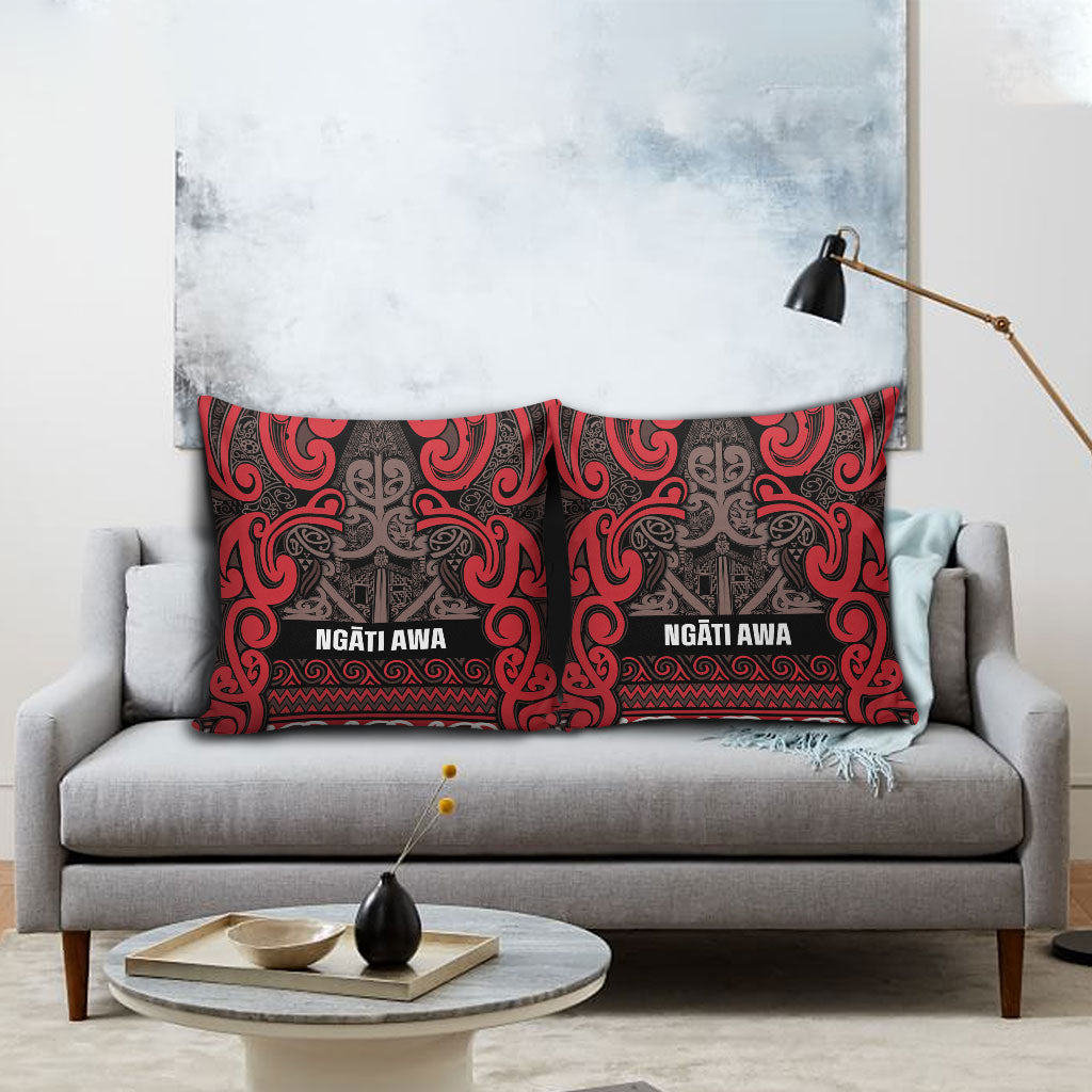 Aotearoa Iwi Ngati Awa Pillow Cover Maori Wharenui House Tribal Pattern LT9 - Polynesian Pride