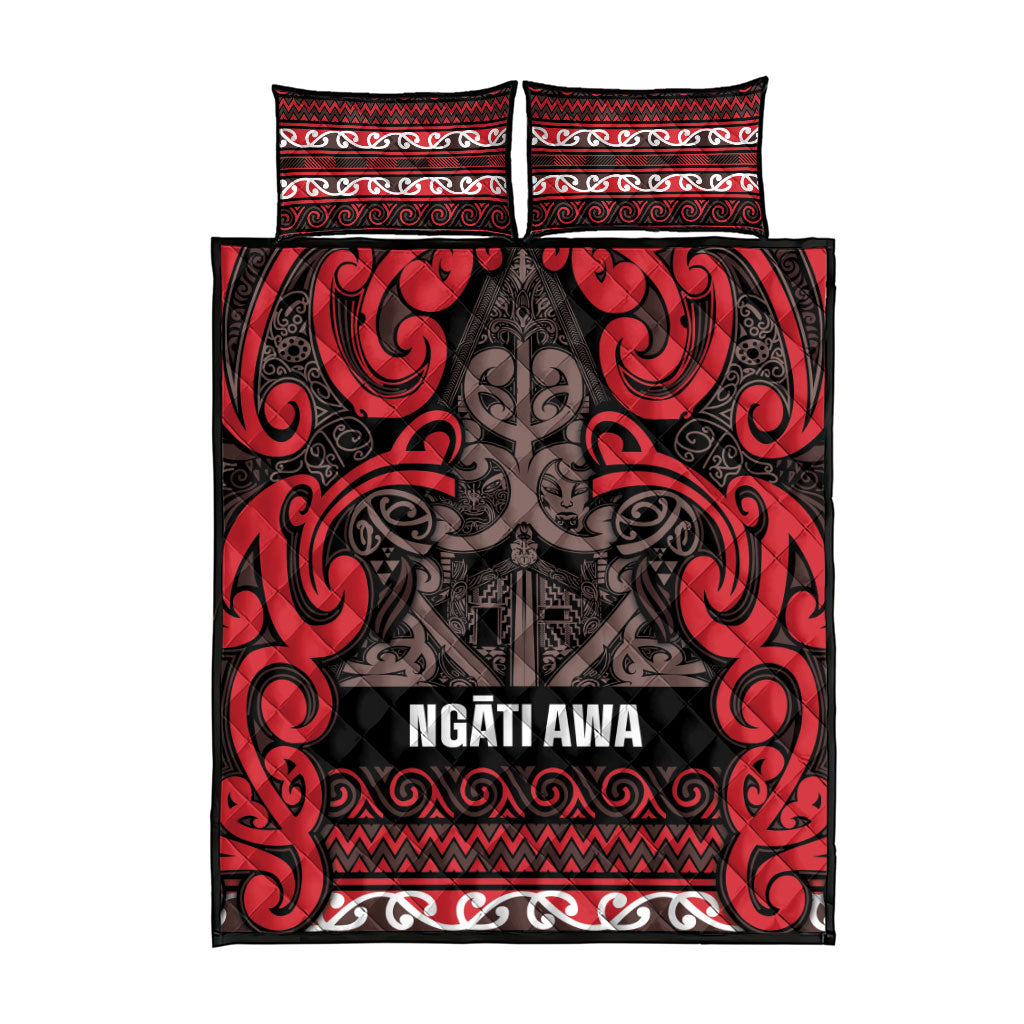 Aotearoa Iwi Ngati Awa Quilt Bed Set Maori Wharenui House Tribal Pattern LT9 - Polynesian Pride