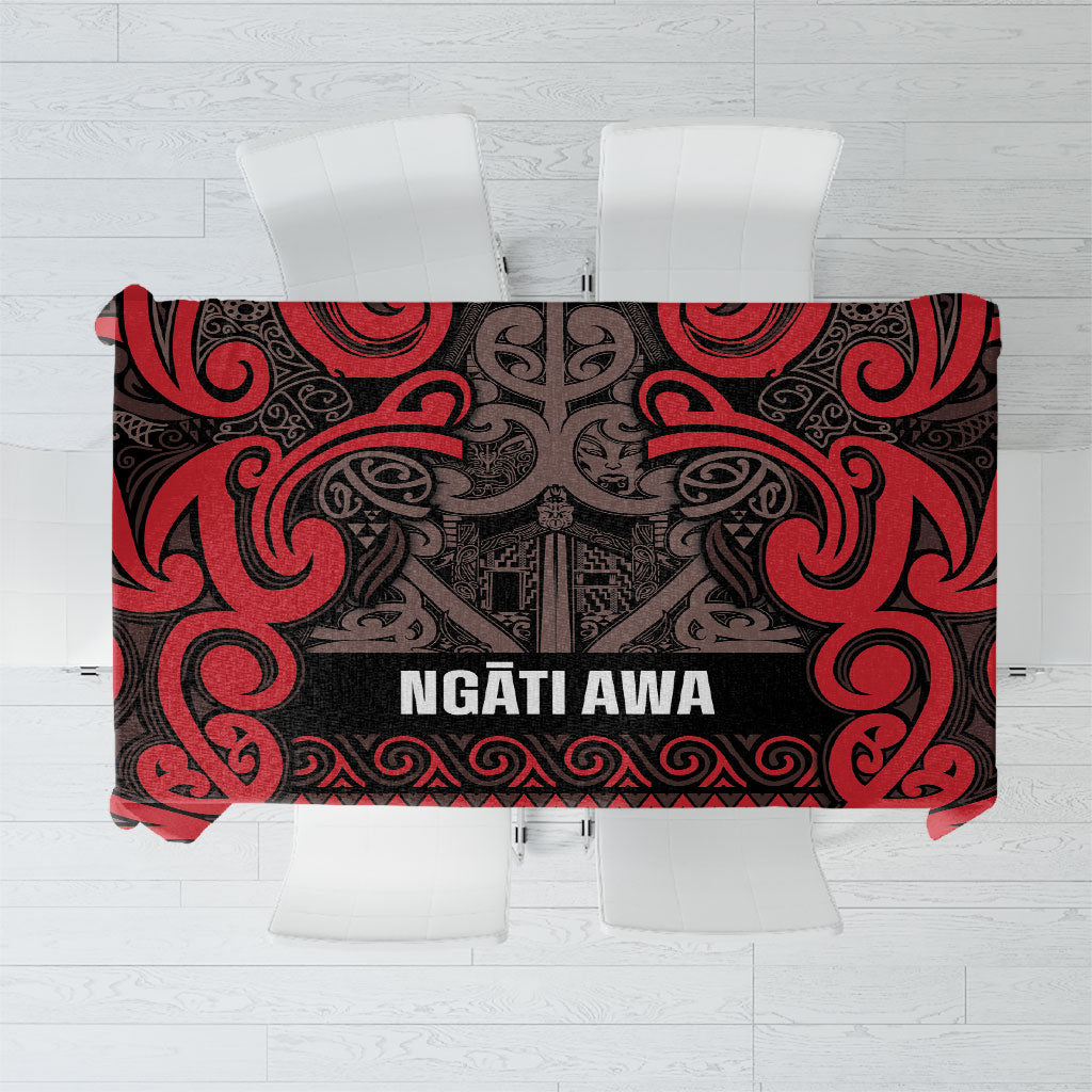 Aotearoa Iwi Ngati Awa Tablecloth Maori Wharenui House Tribal Pattern