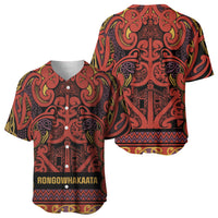 Aotearoa Iwi Rongowhakaata Baseball Jersey Maori Wharenui House Tribal Pattern LT9 - Polynesian Pride