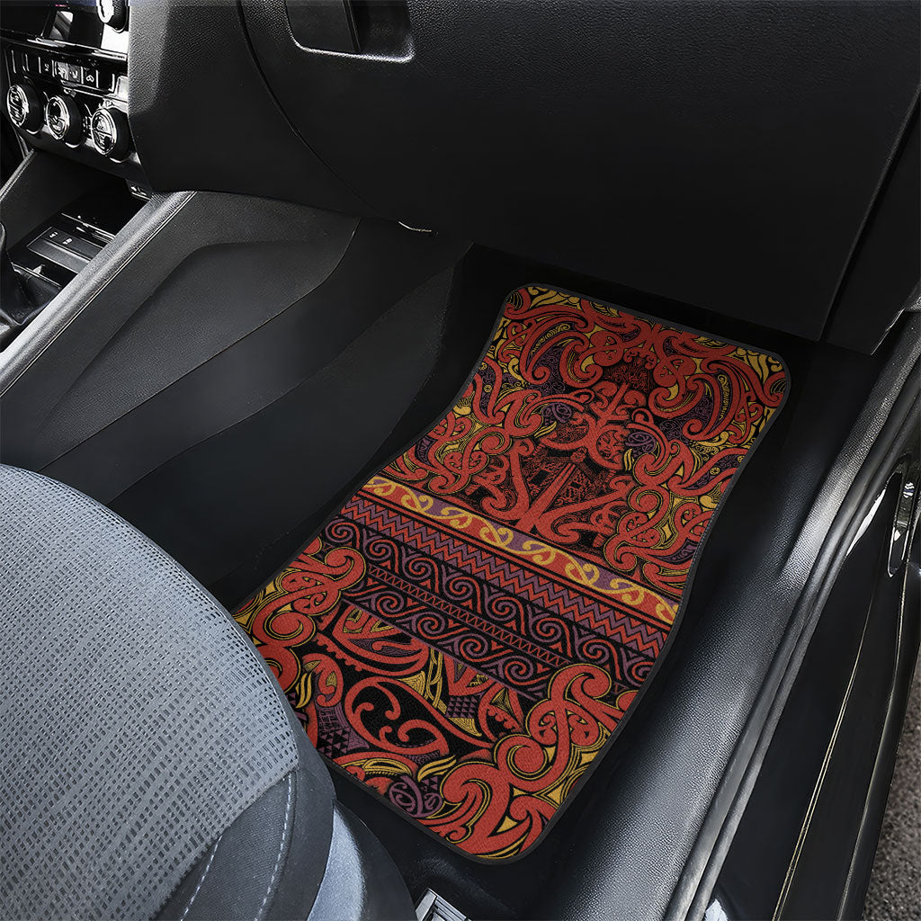 Aotearoa Iwi Rongowhakaata Car Mats Maori Wharenui House Tribal Pattern LT9 - Polynesian Pride