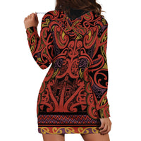 Aotearoa Iwi Rongowhakaata Hoodie Dress Maori Wharenui House Tribal Pattern LT9 - Polynesian Pride