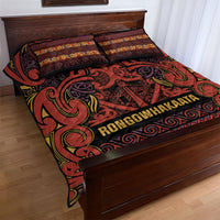 Aotearoa Iwi Rongowhakaata Quilt Bed Set Maori Wharenui House Tribal Pattern LT9 - Polynesian Pride