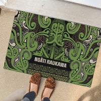 Aotearoa Iwi Ngati Raukawa Rubber Doormat Maori Wharenui House Tribal Pattern LT9 - Polynesian Pride
