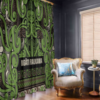 Aotearoa Iwi Ngati Raukawa Window Curtain Maori Wharenui House Tribal Pattern LT9 - Polynesian Pride