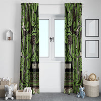 Aotearoa Iwi Ngati Raukawa Window Curtain Maori Wharenui House Tribal Pattern LT9 - Polynesian Pride