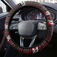 Aotearoa Iwi Ngati Toa Steering Wheel Cover Maori Wharenui House Tribal Pattern LT9 - Polynesian Pride