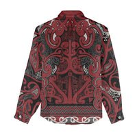 Aotearoa Iwi Ngati Toa Women Casual Shirt Maori Wharenui House Tribal Pattern LT9 - Polynesian Pride