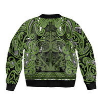 Aotearoa Iwi Ngāti Tama ki Taranaki Trust Bomber Jacket Maori Wharenui House Tribal Pattern LT9 - Polynesian Pride