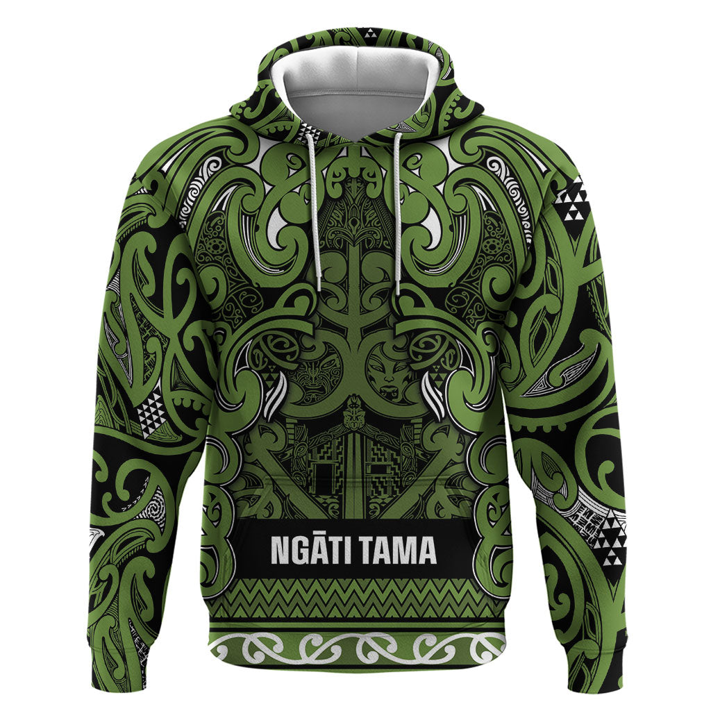 Aotearoa Iwi Ngāti Tama ki Taranaki Trust Hoodie Maori Wharenui House Tribal Pattern