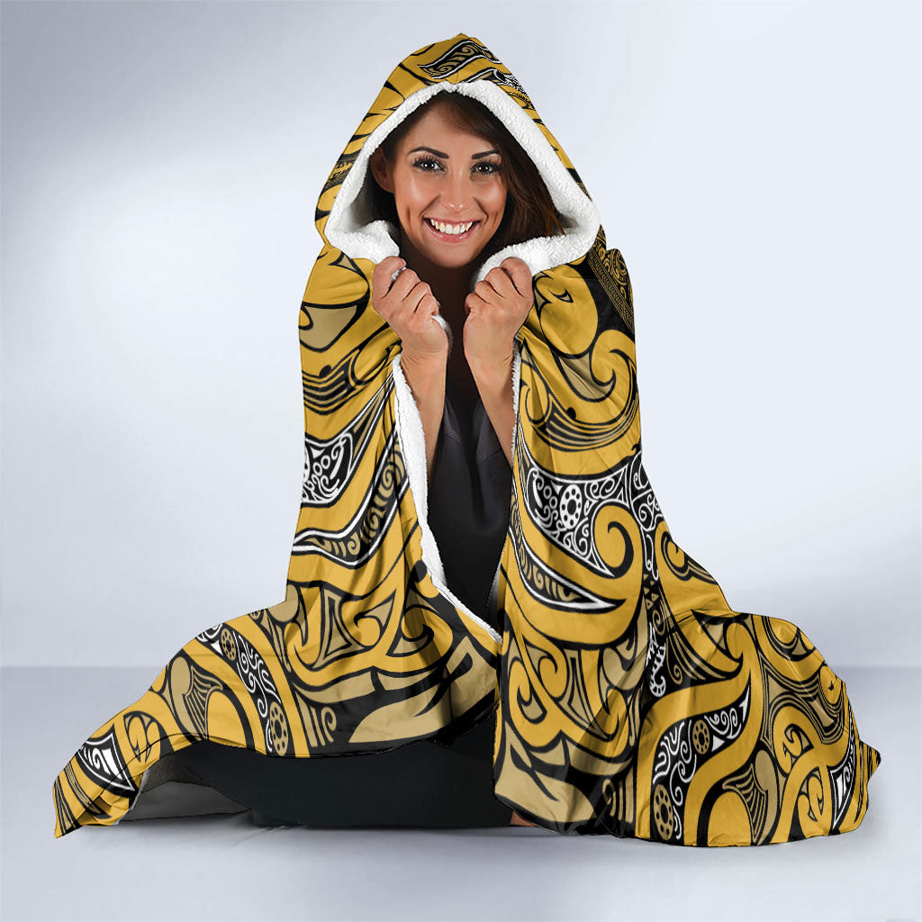 Aotearoa Iwi Ngāti Tama ki Te Waipounamu Trust Hooded Blanket Maori Wharenui House Tribal Pattern LT9 - Polynesian Pride