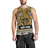 Aotearoa Iwi Ngāti Tama ki Te Waipounamu Trust Men Tank Top Maori Wharenui House Tribal Pattern LT9 - Polynesian Pride