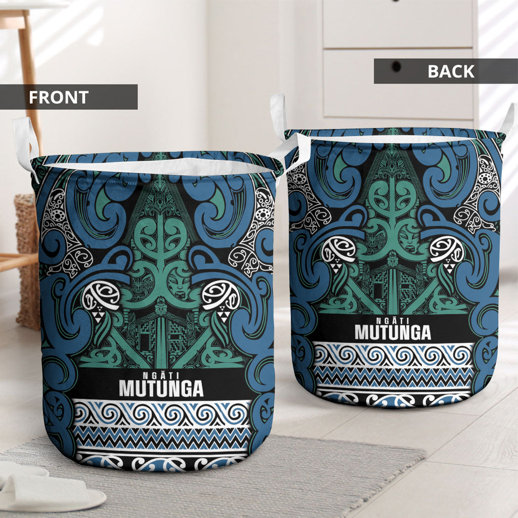 Aotearoa Iwi Ngati Mutunga Laundry Basket Maori Wharenui House Tribal Pattern LT9 - Polynesian Pride