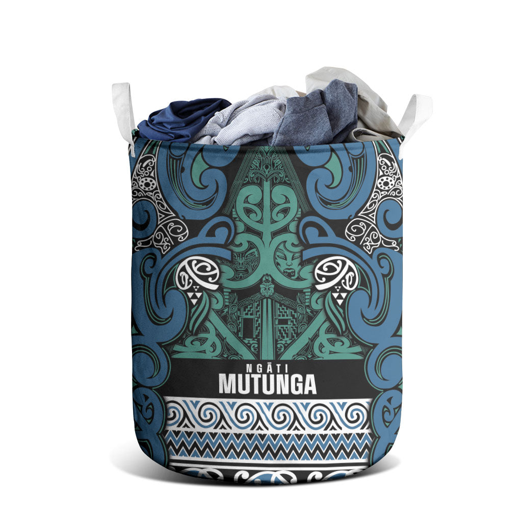 Aotearoa Iwi Ngati Mutunga Laundry Basket Maori Wharenui House Tribal Pattern LT9 - Polynesian Pride