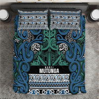 Aotearoa Iwi Ngati Mutunga Bedding Set Maori Wharenui House Tribal Pattern LT9 Ocean Blue - Polynesian Pride