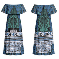 Aotearoa Iwi Ngati Mutunga Couples Matching Off Shoulder Maxi Dress and Hawaiian Shirt Maori Wharenui House Tribal Pattern LT9 - Polynesian Pride