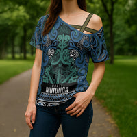 Aotearoa Iwi Ngati Mutunga Cross Shoulder Shirt Maori Wharenui House Tribal Pattern LT9 - Polynesian Pride