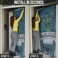 Aotearoa Iwi Ngati Mutunga Door Cover Maori Wharenui House Tribal Pattern LT9 - Polynesian Pride