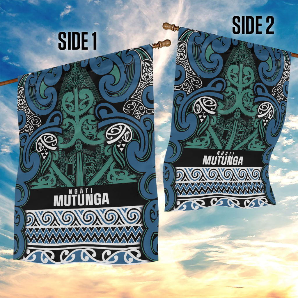 Aotearoa Iwi Ngati Mutunga Garden Flag Maori Wharenui House Tribal Pattern LT9 - Polynesian Pride