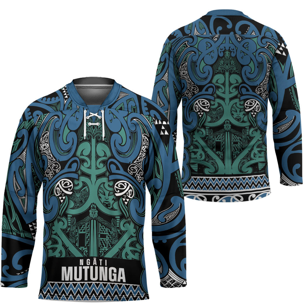Aotearoa Iwi Ngati Mutunga Hockey Jersey Maori Wharenui House Tribal Pattern LT9 - Polynesian Pride