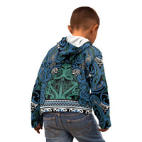 Aotearoa Iwi Ngati Mutunga Kid Hoodie Maori Wharenui House Tribal Pattern LT9 - Polynesian Pride