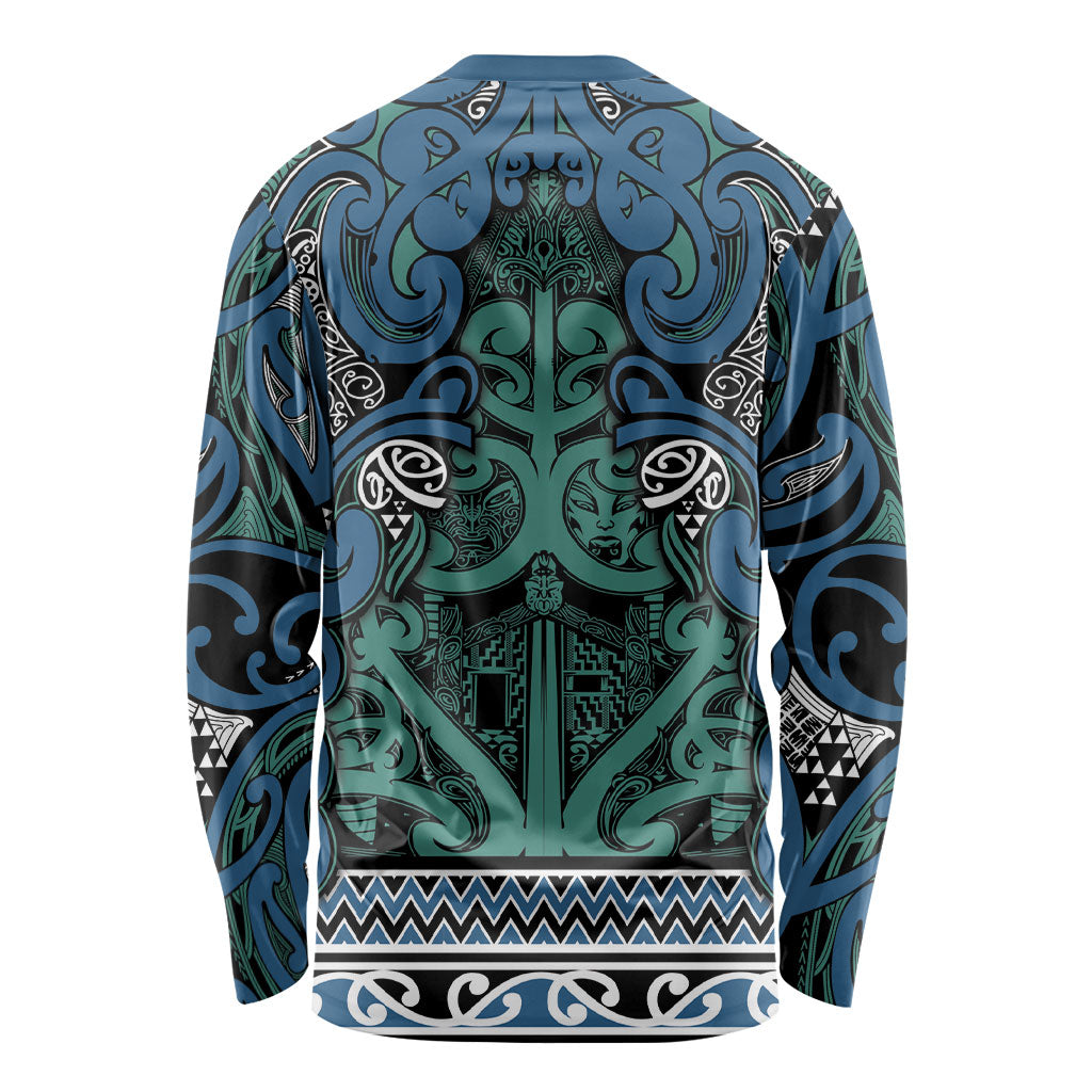Aotearoa Iwi Ngati Mutunga Long Sleeve Shirt Maori Wharenui House Tribal Pattern LT9 - Polynesian Pride