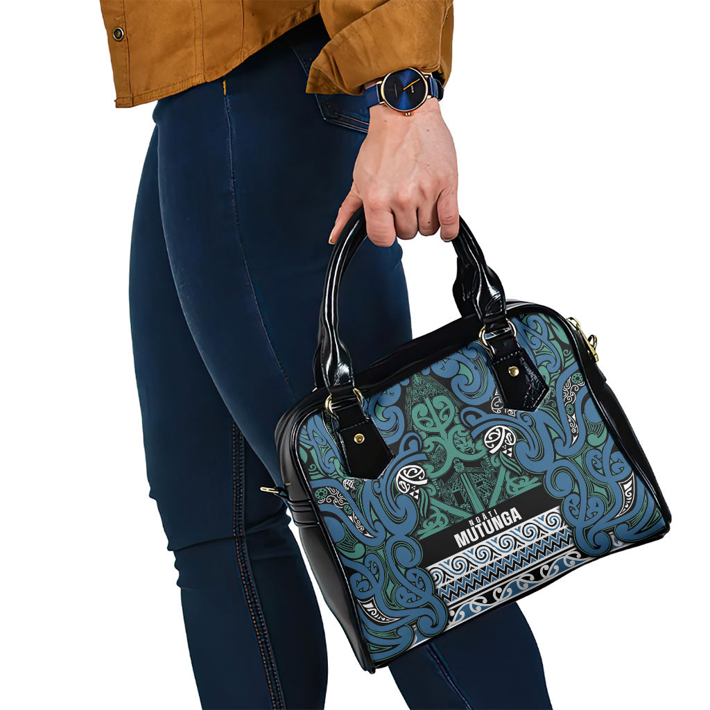 Aotearoa Iwi Ngati Mutunga Shoulder Handbag Maori Wharenui House Tribal Pattern LT9 - Polynesian Pride