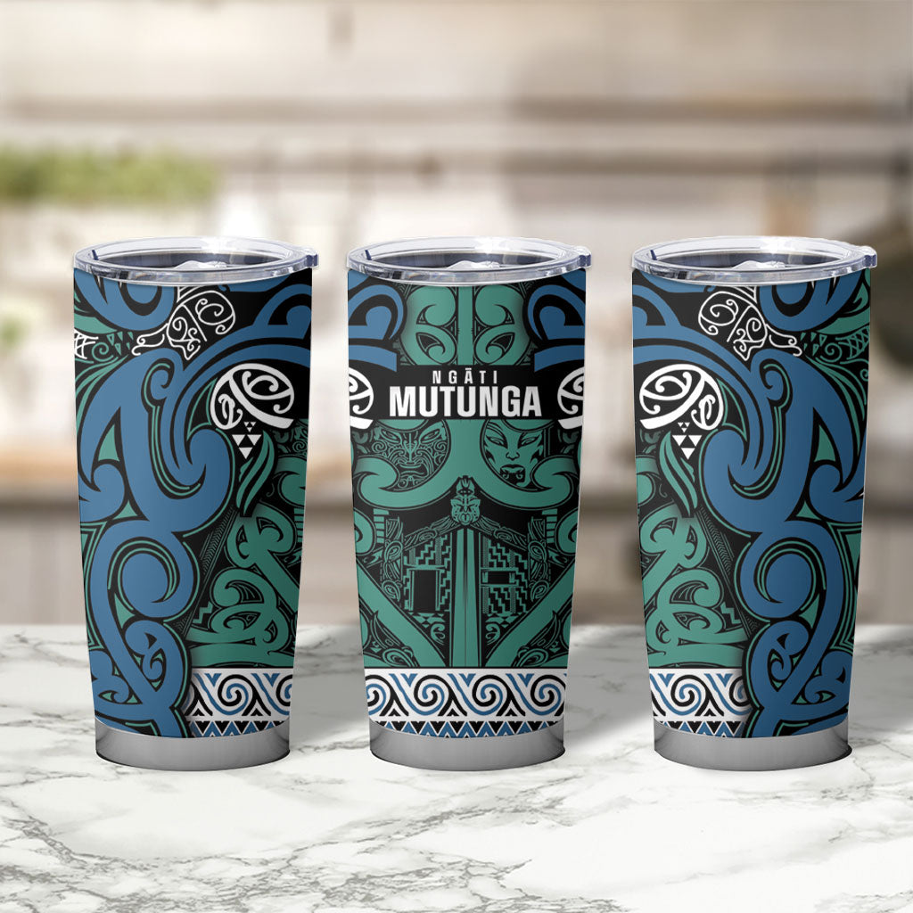 Aotearoa Iwi Ngati Mutunga Tumbler Cup Maori Wharenui House Tribal Pattern LT9 - Polynesian Pride