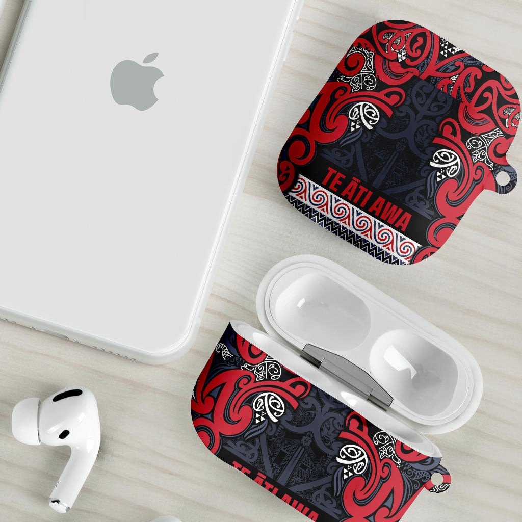 Aotearoa Iwi Te ati Awa AirPods Case Maori Wharenui House Tribal Pattern LT9 - Polynesian Pride