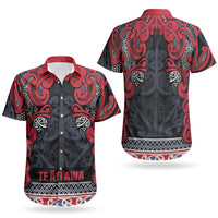 Aotearoa Iwi Te ati Awa Couples Matching Off Shoulder Maxi Dress and Hawaiian Shirt Maori Wharenui House Tribal Pattern LT9 - Polynesian Pride
