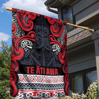 Aotearoa Iwi Te ati Awa Garden Flag Maori Wharenui House Tribal Pattern LT9 - Polynesian Pride