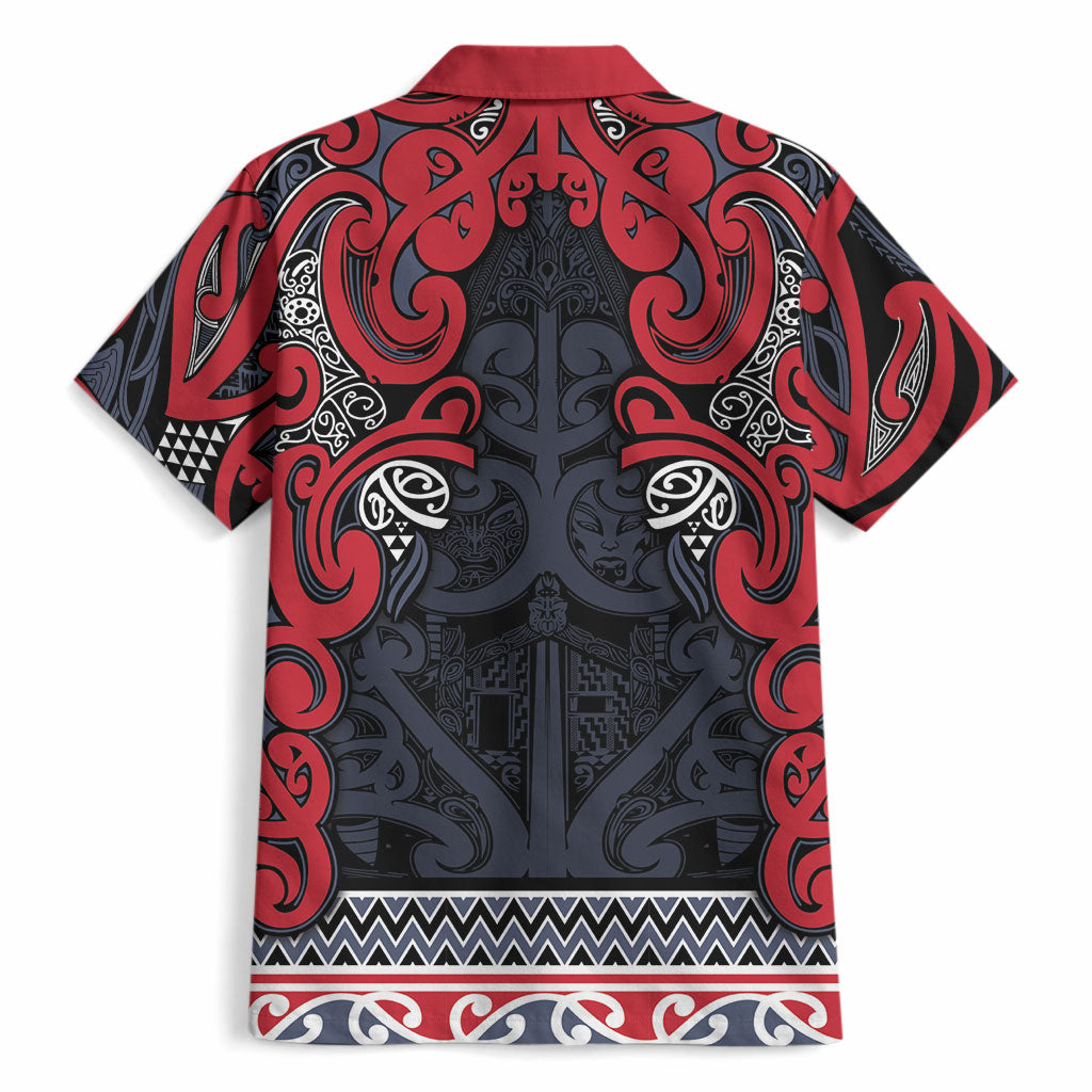 Aotearoa Iwi Te ati Awa Hawaiian Shirt Maori Wharenui House Tribal Pattern LT9 - Polynesian Pride
