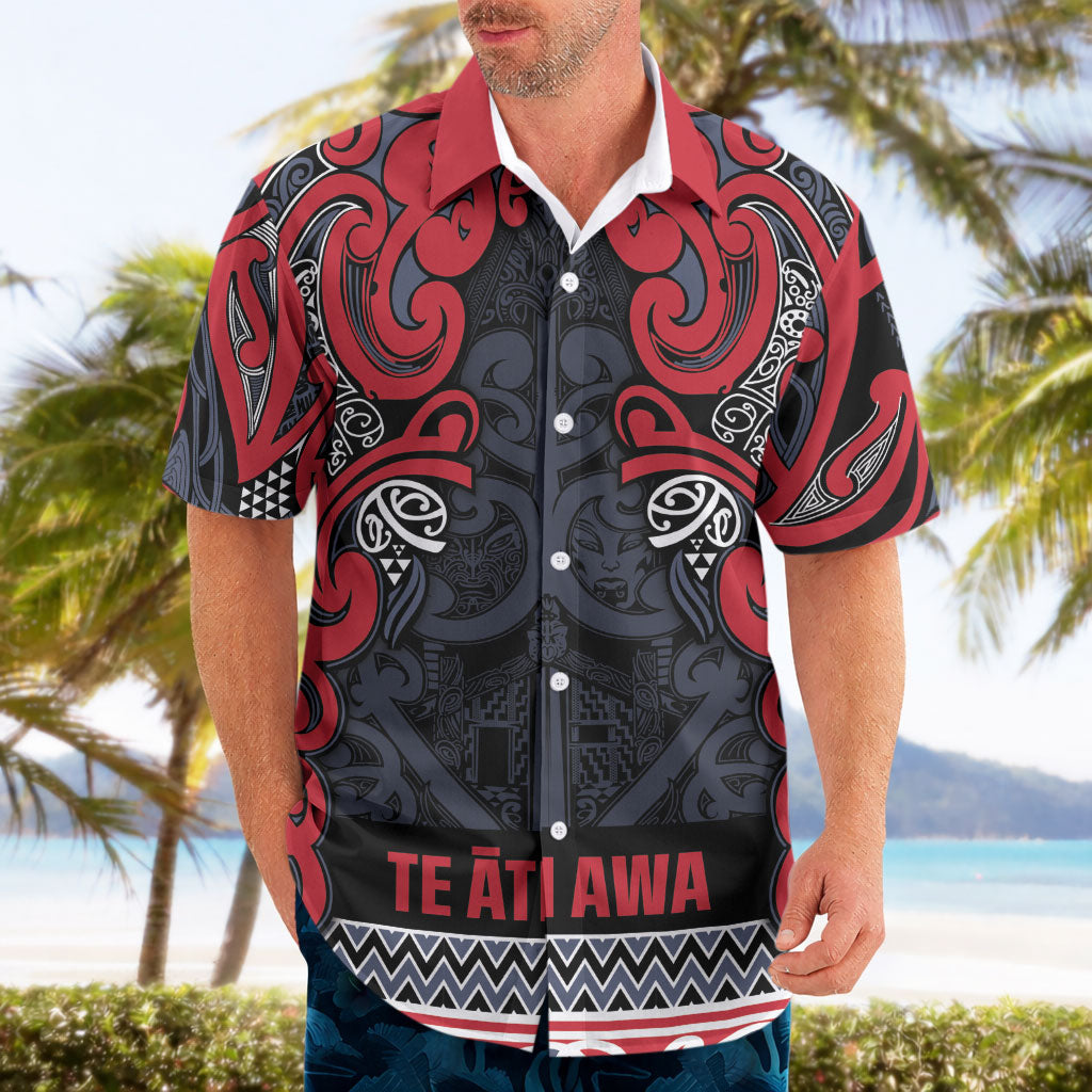 Aotearoa Iwi Te ati Awa Hawaiian Shirt Maori Wharenui House Tribal Pattern LT9 - Polynesian Pride