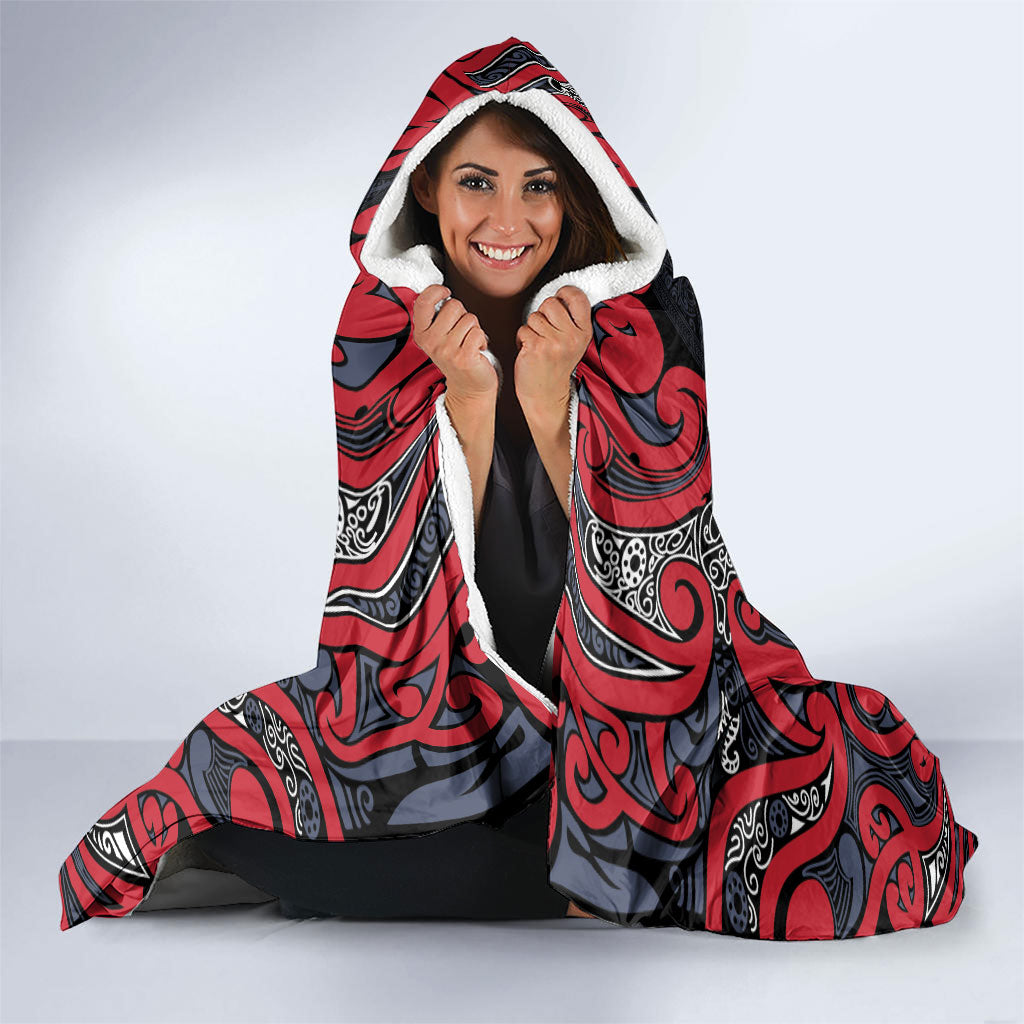 Aotearoa Iwi Te ati Awa Hooded Blanket Maori Wharenui House Tribal Pattern LT9 - Polynesian Pride