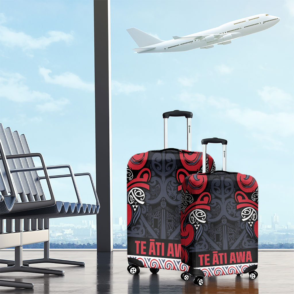 Aotearoa Iwi Te ati Awa Luggage Cover Maori Wharenui House Tribal Pattern LT9 - Polynesian Pride