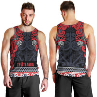 Aotearoa Iwi Te ati Awa Men Tank Top Maori Wharenui House Tribal Pattern LT9 - Polynesian Pride